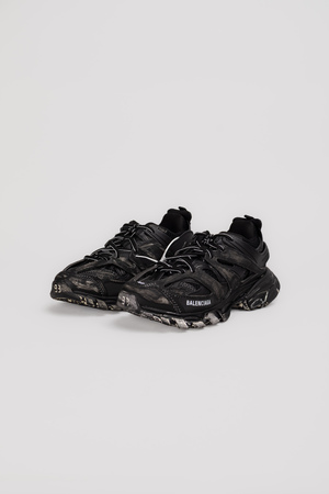 Кроссовки track sneaker черная кожа 042118