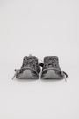 Кросівки 3xl mule один додатковий шнурок сіра тканина+шкіра 042379