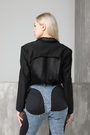 Боди пиджак смокинг черный текстиль 006621