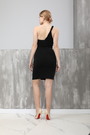 Платье короткое черное текстиль 018341