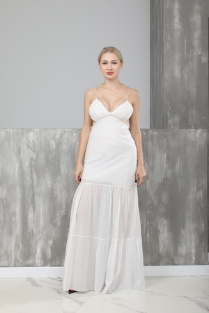 Сукня білий текстиль 019809