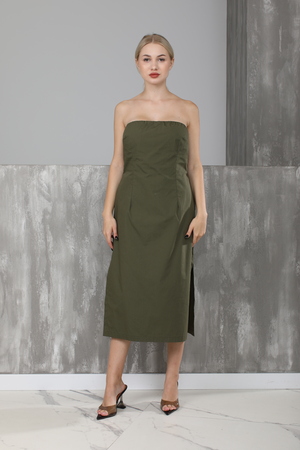 Сукня зелений текстиль 019836