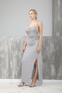 Платье серебристое текстиль 020209