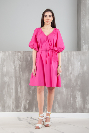 Платье розовое текстиль 020438