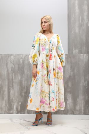 Сукня з гудзиками мультіколор текстиль 020651
