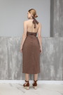 Сукня коричневий текстиль 021049