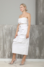 Костюм юбка + топ білий текстиль 021080