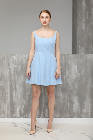 Сукня блакитний текстиль 021155