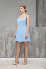 Платье голубой текстиль 021155