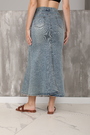 Юбка джинсовая синяя текстиль 021534