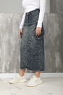 Джинсовая юбка с карман. темно-синяя текстиль 021544