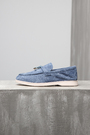 Лофери з аксес. light grey blue замш 021623
