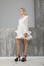 Платье белое текстиль 022034