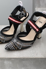Туфлі чорні текстиль 022090