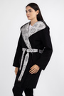 Пальто біле лого чорний текстіль 023260
