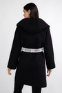 Пальто біле лого чорний текстіль 023260