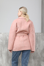 Пальто коротке 6 гудзиків рожеве текстиль 023555