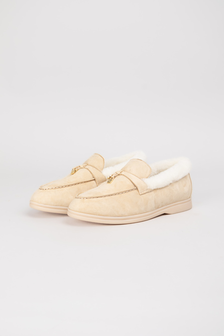 Лофери almond хутро міндаль замш 023629