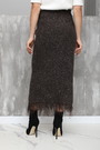 Спідниця блискуча коричневий текстиль 024054