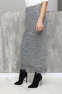 Спідниця блискуча сірий текстиль 024055