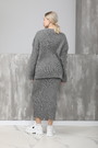 Костюм светер+спідниця рубчик сірий текстиль 024097