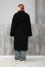Пальто 6 пуговиц черный текстиль 024479