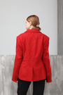 Піджак 2 гудзика червоний текстиль 024496