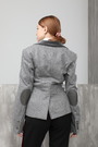 Пиджак 2 пуговицы серый текстиль 024501