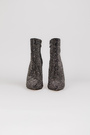 Чоботи короткі стрази чорні шкіра 024556