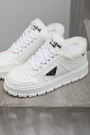 Кросівки біле хутро,збоку лого білі шкіра 024792