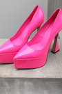 Туфлі високий каблук рожеві шкіра глянець 024822