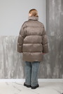 Куртка довга,строчка,каміння графіт текстиль 024951