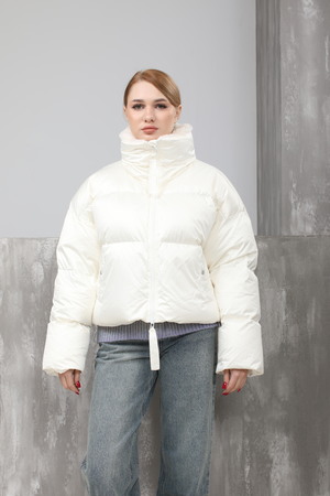 Куртка 2 кармани біла текстиль 024955