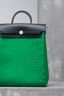 Сумка прямокутна рюкзак зелений текстиль 025445