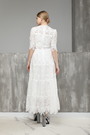Платье длинное,молния белое текстиль 025751