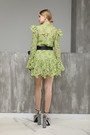 Платье среднее зеленое текстиль 025755