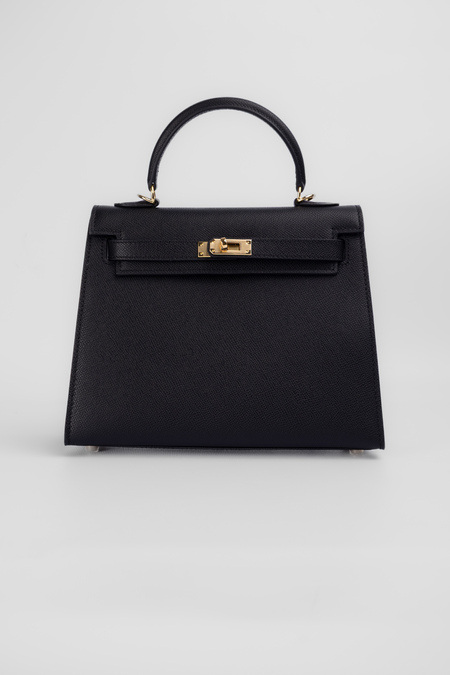 Сумка 25см 1 ручка чорна шкіра 026402