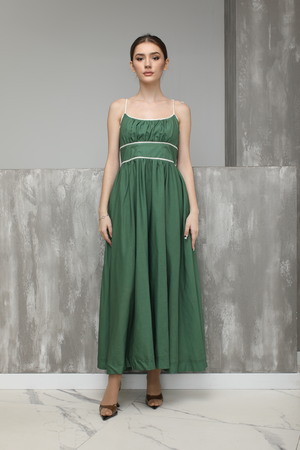Сукня зелений катон 026551