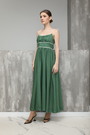 Платье зеленый катон 026551