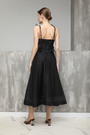 Платье черные лепестки черное котон 026567