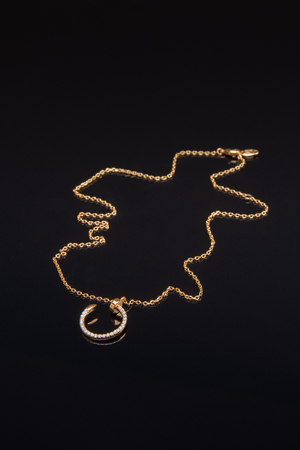 Ожерелье cartier камни золотое 029123