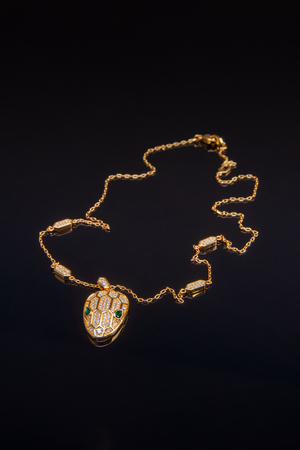 Ожерелье bvlgari маленькое золотое 029126