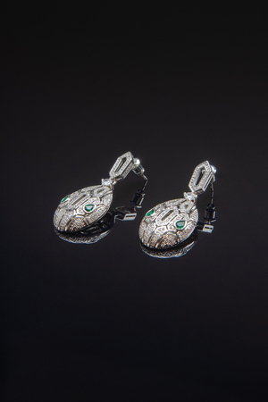 Сережки bvlgari малі срібні 029136