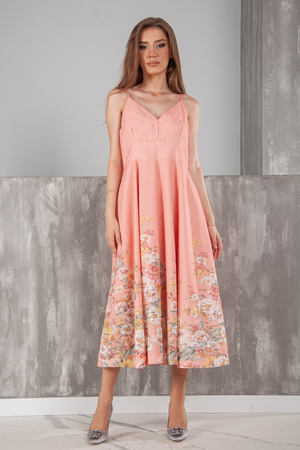 Сукня квіти рожевий текстиль 029551