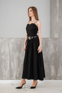 Сукня довга чорний текстиль 030190