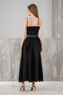 Платье длинное черный текстиль 030190