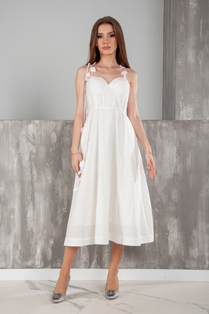 Платье белый котон 031328