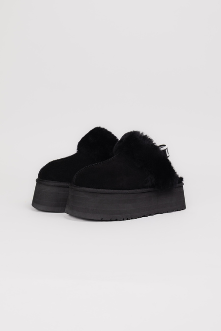 Ugg чорне хутро чорна замша 032311