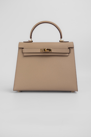 Сумка 25см 1 ручка беж шкіра 032876