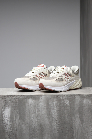 Кроссовки коллаборация с new balance серый+беж текстиль+ кожа 033396